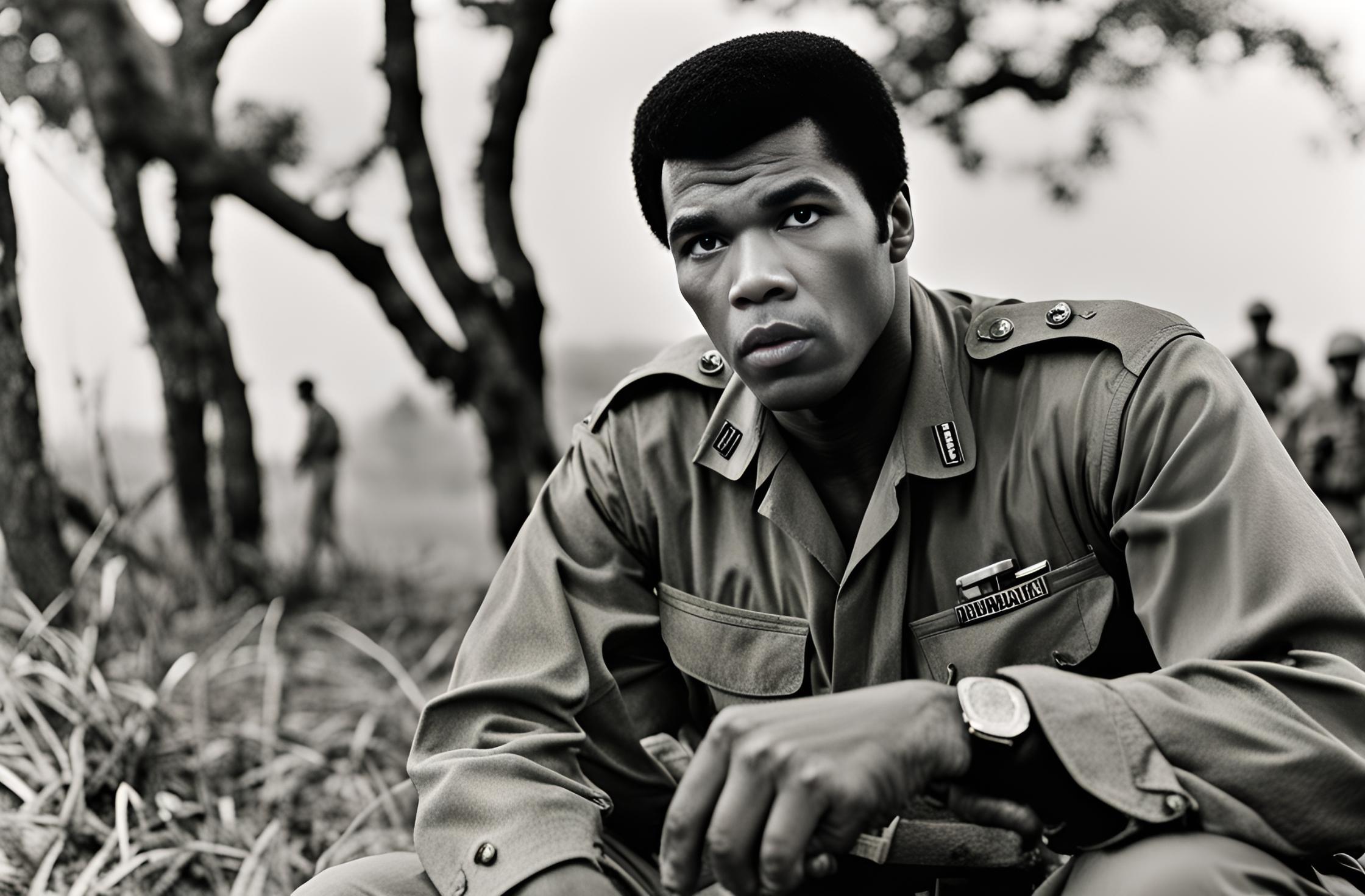 Muhammed Ali as a soldier in Vietnam